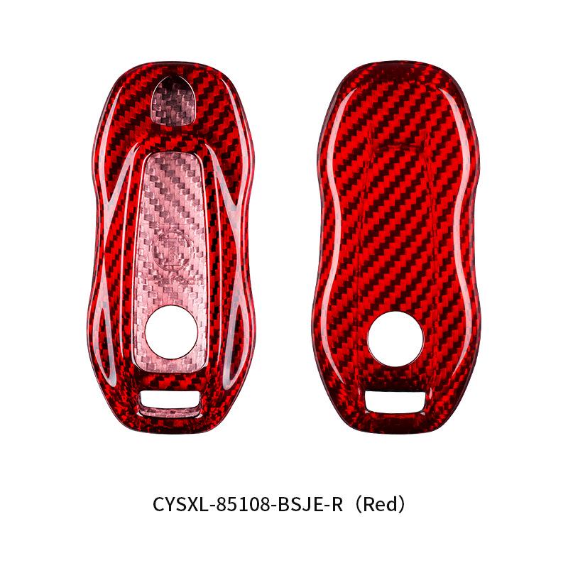 T-Carbon Kohlefaser Schlüsselhülle für Porsche Macan EV Schlüsselgehäuse