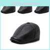 Warm And Breathable Pu Leather Winter Cap For Middle-aged Men Perfect For Cold Weather