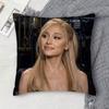 AAriana Grande Zweiseitig Bedruckte Quadratische Dekorative Kissenhülle für Sofa Wohnzimmer Heimdekoration
