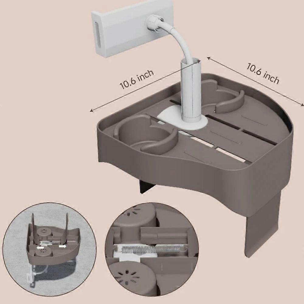 3-in-1 Adjustable Hot Tub Tray Table with Cup Holder Phone Holder