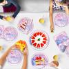 Colorful Demon Hunter Girls Party Tableware Set with KPOP Birthday Plates & Pull Flags Decorations