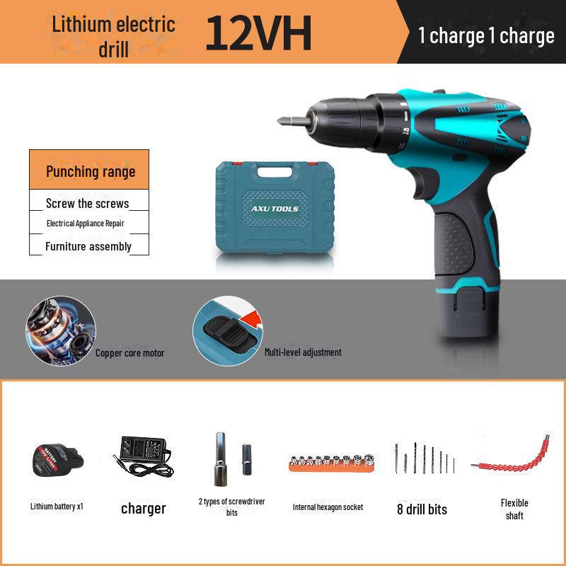 Hochleistungs-Akku-Bohrmaschine mit Bürsten & Multifunktions-Elektroschrauber