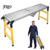 Scaun pliabil tip cal, platformă de lucru reglabilă rezistentă, capacitate 1100 lbs, oțel galvanizat cu roți, platformă antiderapantă și suprafață antiderapantă, 4/5
