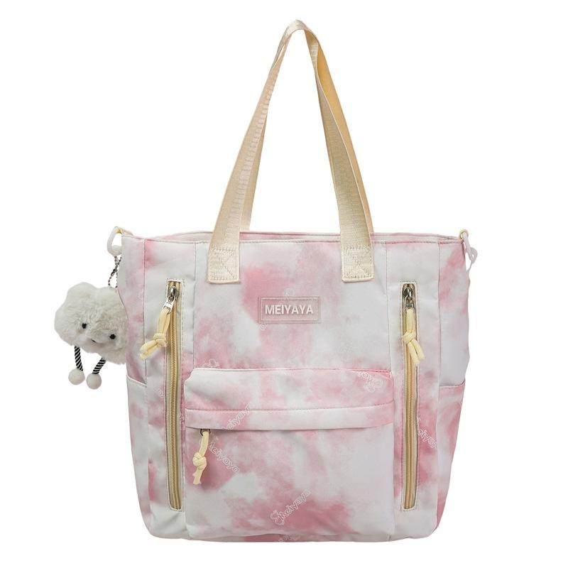 Schoolbag new tie-dye bag junior high school boys and girls class tutoring bag large capacity backpack high value casual backpack