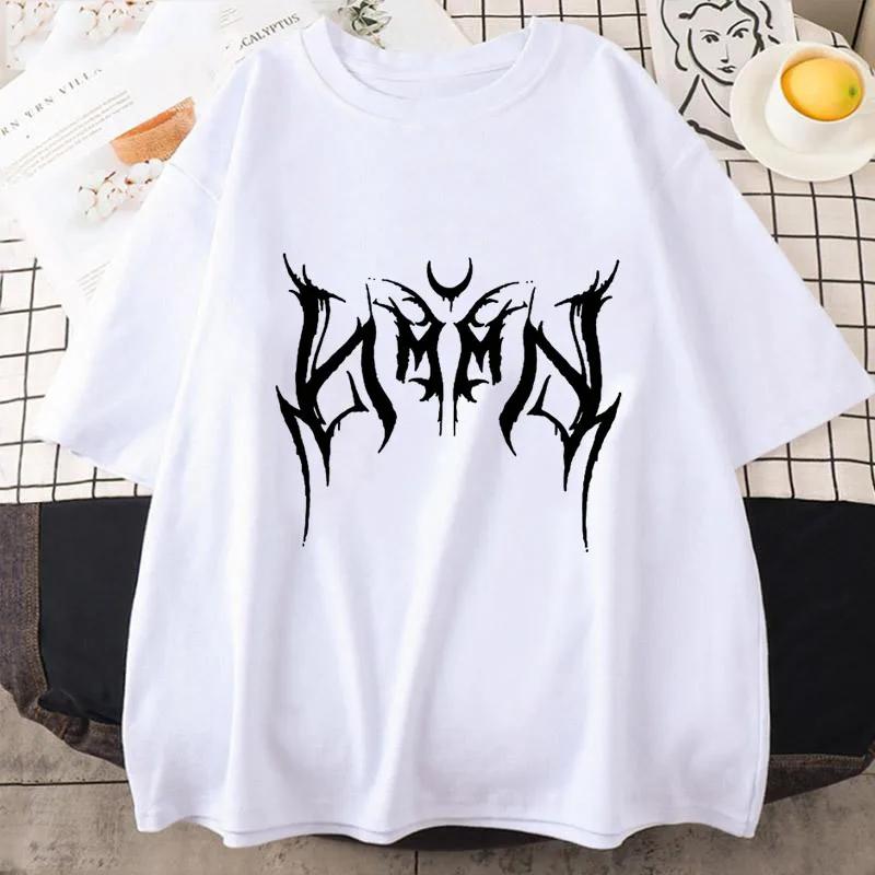 Y2K Dame T-skjorte Hip-hop Løs Punk Bokstaver Trykk Dame Harajuku Oversized Kortermede Topper Y2K Klær Vintage T-skjorte