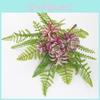 Flower Succulent Plant Cluster With Handcrafted Elements For Indoor Decor