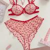 European and American Summer Mesh Underwear Girls Pure Desire Style Sexy Lace Thin Sex Bra Lace Set