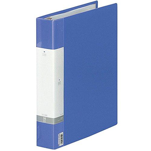 LIHIT LAB File Clear Book, Replaceable, A4, 30 Holes, 35 Pockets, Blue, 314 X 275 X 50 Mm, G3803-8