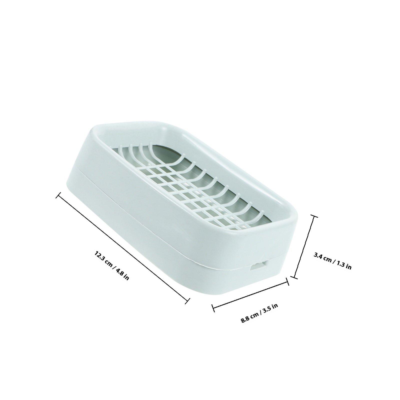 

Dual Compartment Soap Holder Premium PP Material Excellent Drainage Design for Bathroom Sink Kitchen Shower Soap Drying Tray