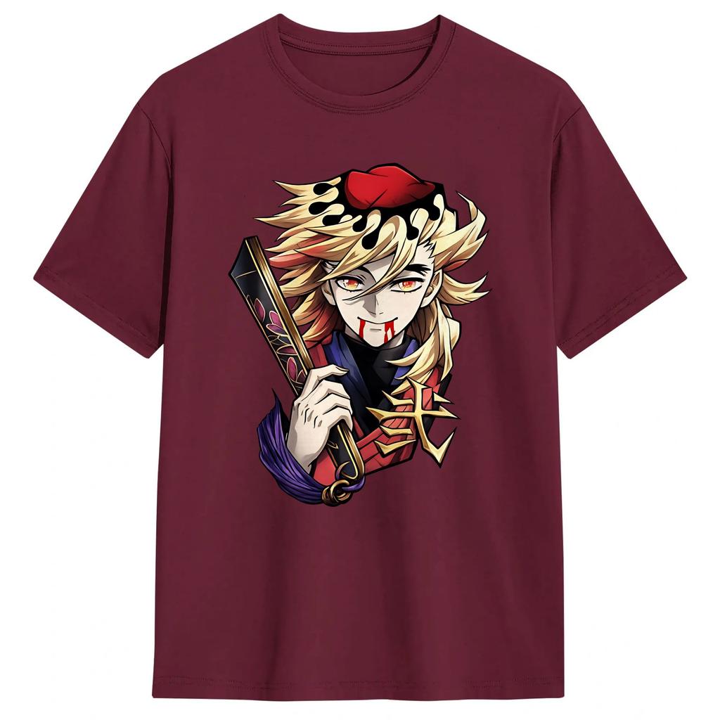 Anime Douma Upper T Shirts for Unisex Cotton Funny TShirts O Neck Tees Short Sleeve Clothing Printed