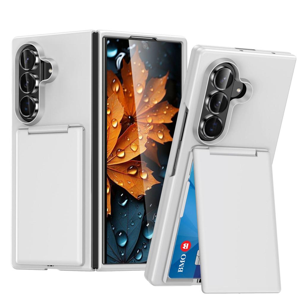 Applicable To Samsung ZFold1Ultra Mobile Phone Case Card Bag Bracket Fold1 Transparent Matte Card Anti-drop Protective Cover