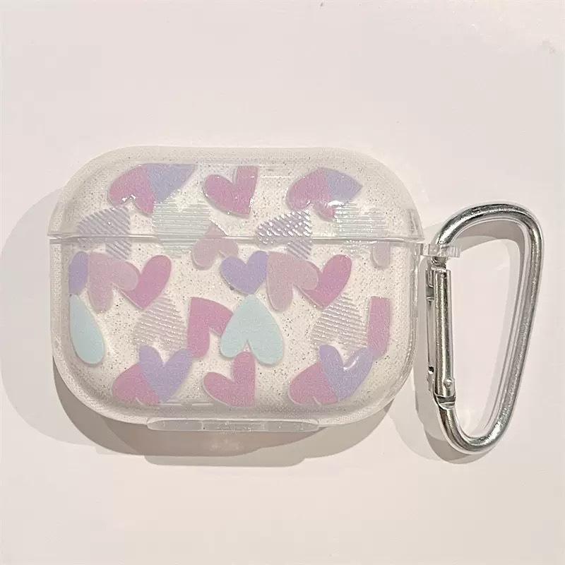 Applicable to Apple AirPods pro1 generation wireless bluetooth headset cover glitter love soft simple men and women protective case