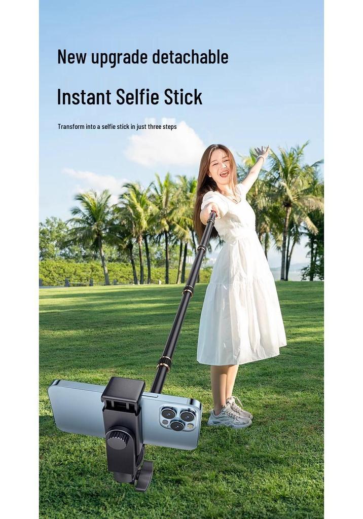 Mobile Phone Holder & Selfie Stick Tripod for Outdoor Photography and Live Streaming.