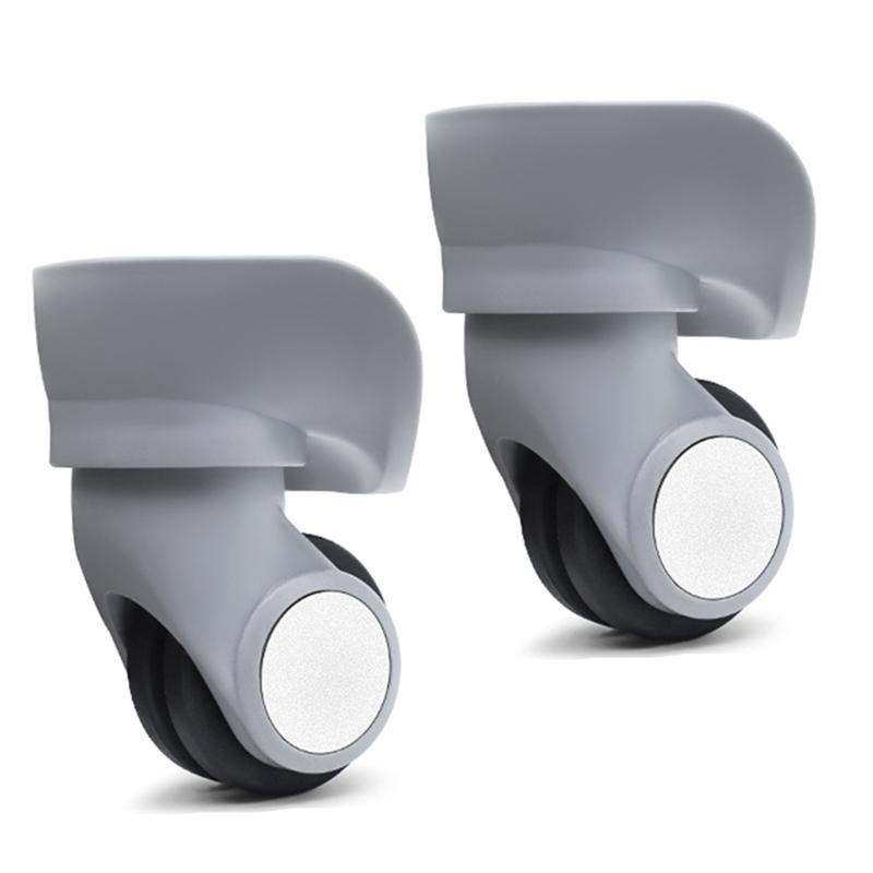 2Pcs Trolley Casters Replacement Heavy Duty Roller Wheel for Luggage Box Suitcase 360 Degree Swivel kit SilentWheel