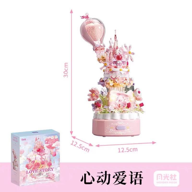 Sanrio Hello Kitty Gemini DIY Music Box Building Blocks - Interactive Parent-Child Toys for Girls Birthday Gift Music Box