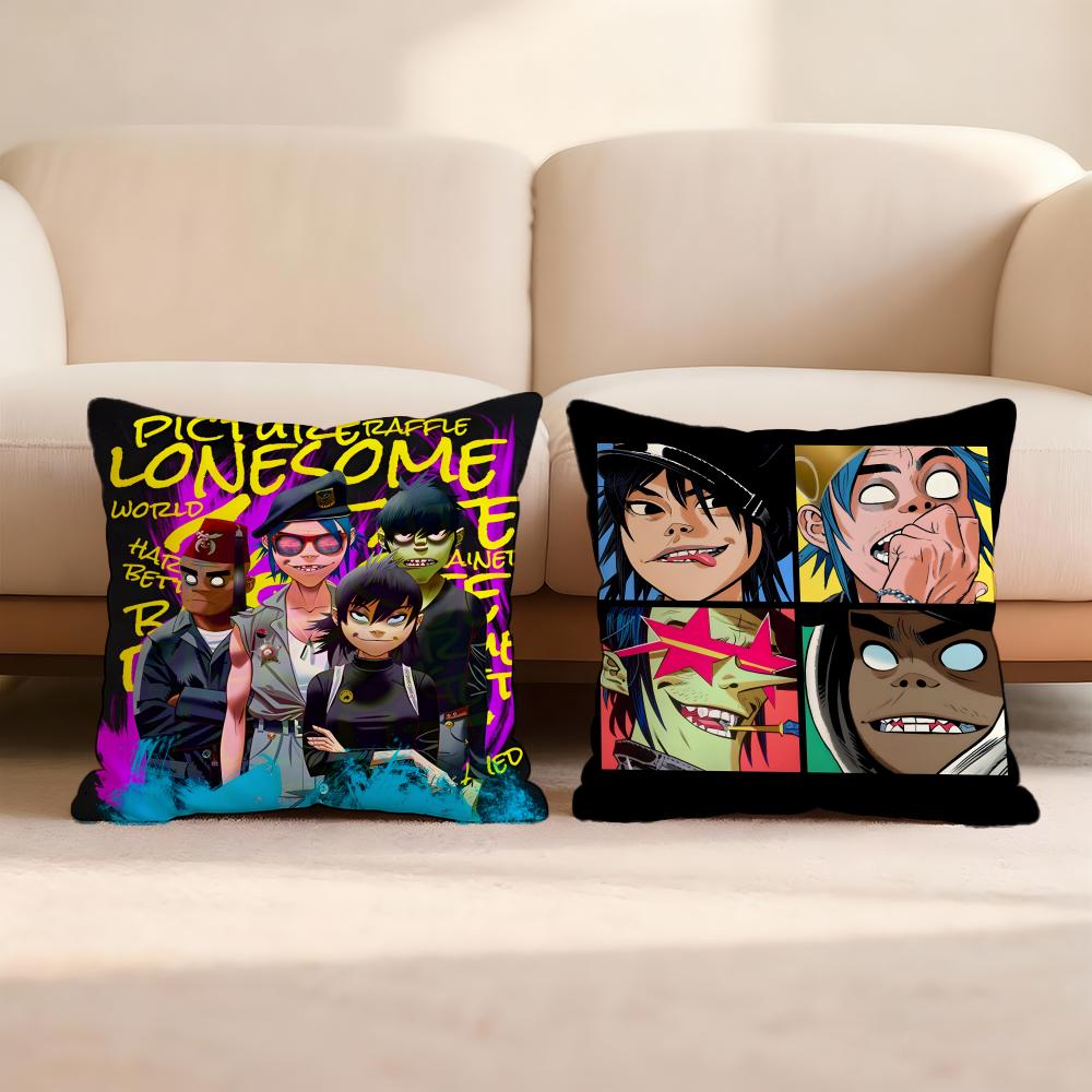 G-GorillazS Band Cushion Cover Home & Car Multi-Scene Pillow Cover - Reversible, Soft & Durable for Daily Use