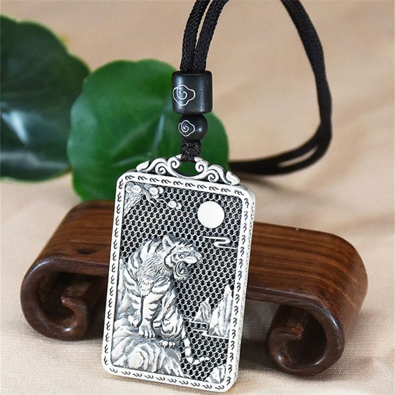 Retro náhrdelník s přívěškem s tygřím přívěškem Pánské šperky Mighty Animal Amulet Náhrdelník pro požehnání přítele k narozeninám