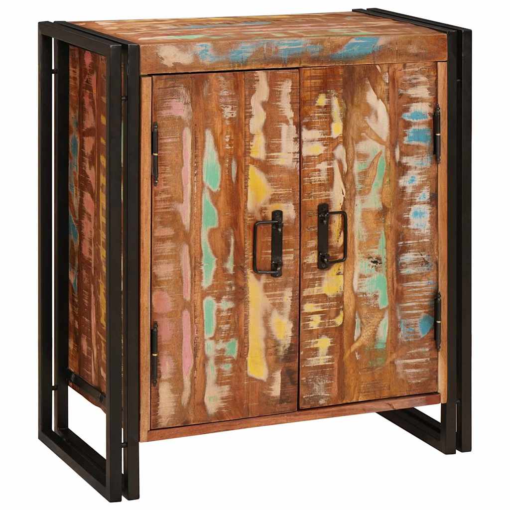 Nightstand Multicolored 66 x 35 x 76 cm Solid Reclaimed Wood
