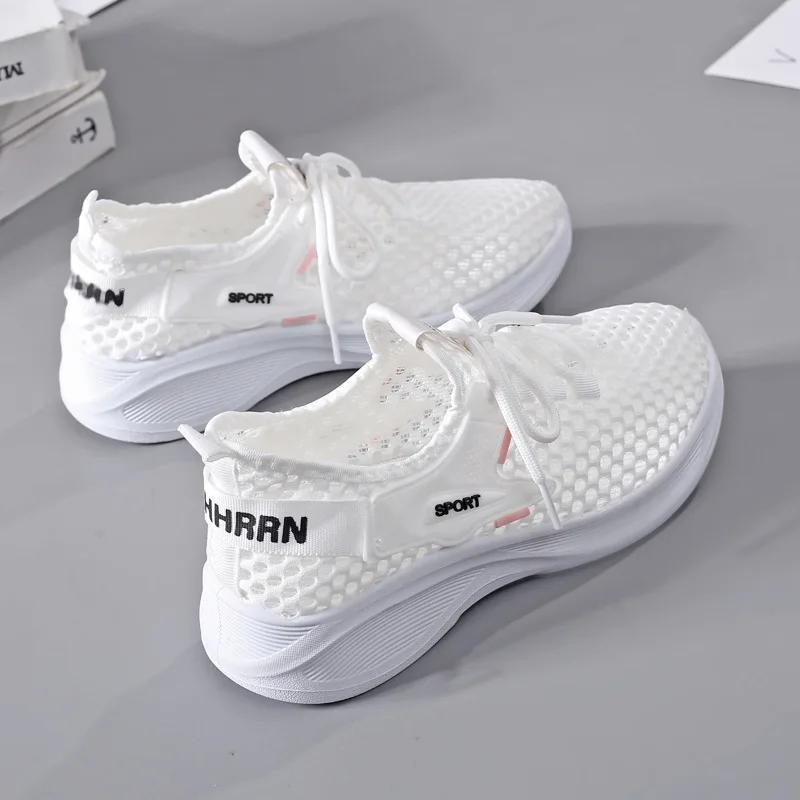 Fashion Women's Sneaker Shoes Summer Woman Trend Outdoor Casual Sports Shoes Hollow Breathable Comfortable Soft Versatile Mesh Shoes