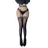 Leopard Print Aurora Shiny Stockings - Sexy Garter Black Silk Ultra-Thin.
