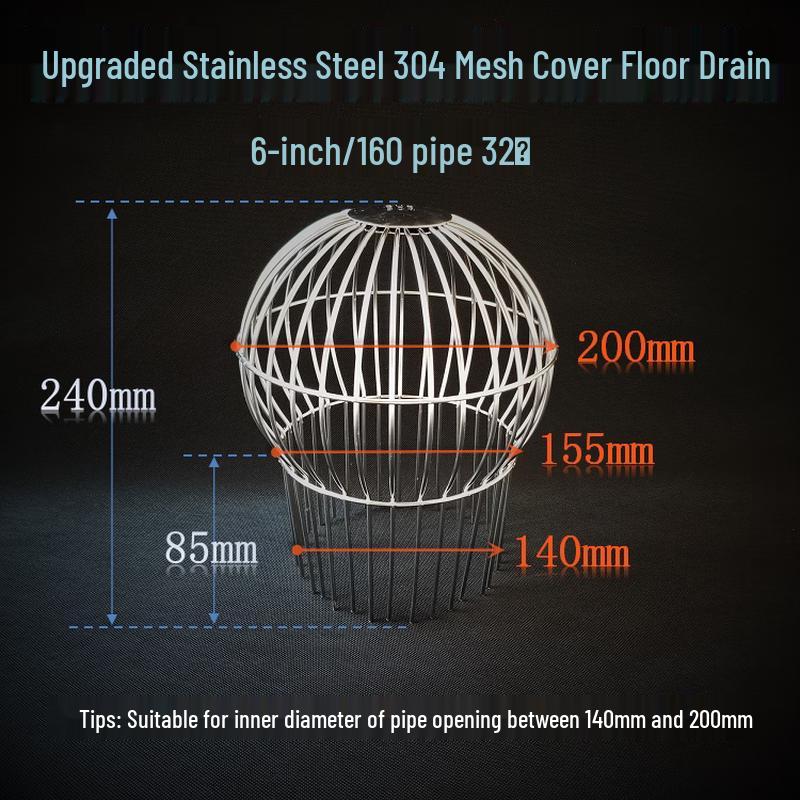 Upgraded Stainless Steel Roof Rain Gutter Floor Drain