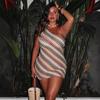 Sexy Style Summer and Spring New Slim-fit Color-woven V-neck Stretchable Dress for Women