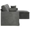 Sofa Dark Grey 228 x 134 x 80 cm Velvet