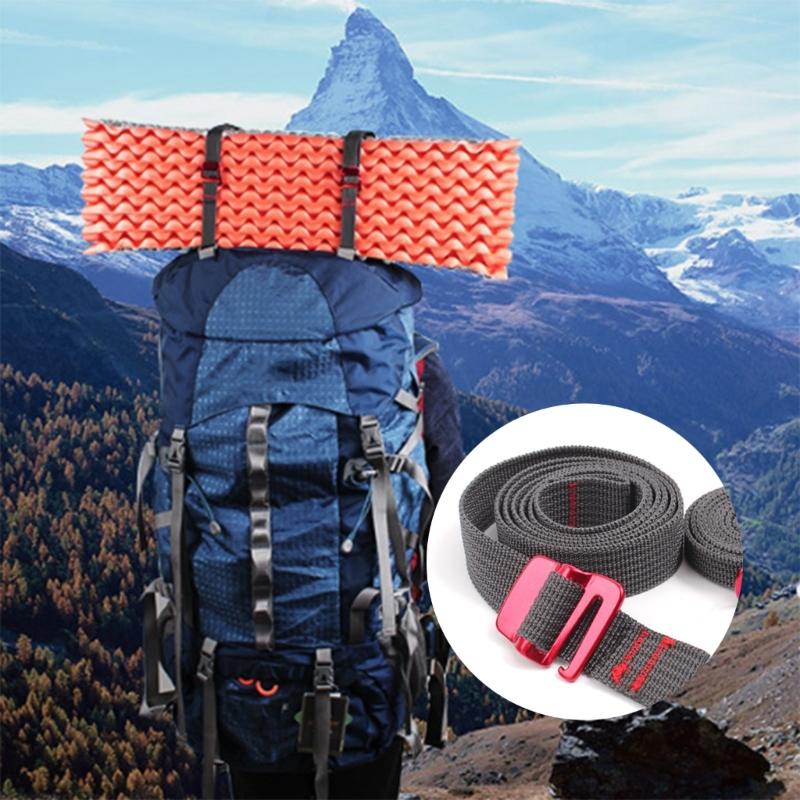 Tension Belt 150cm Cord Travel Backpack Outdoor Buckle Tie Down Belt Cargo Strap