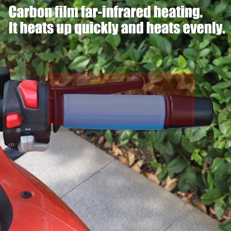 Energy Efficient Heated Handlebar Covers Heated Hand Grips For Motorcycles Snowmobiles With Waterproof Acrylic Material