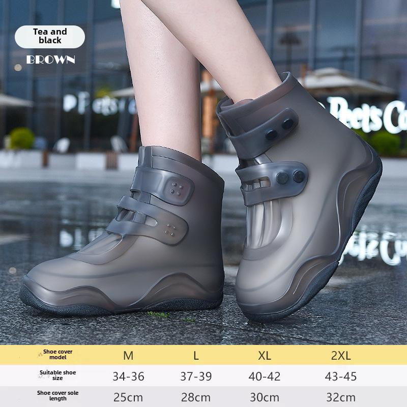 

2023 Женские водонепроницаемые нескользящие дождевые сапоги и бахилы - Толстые, износостойкие, для всех возрастов Size 40-42 коричневый