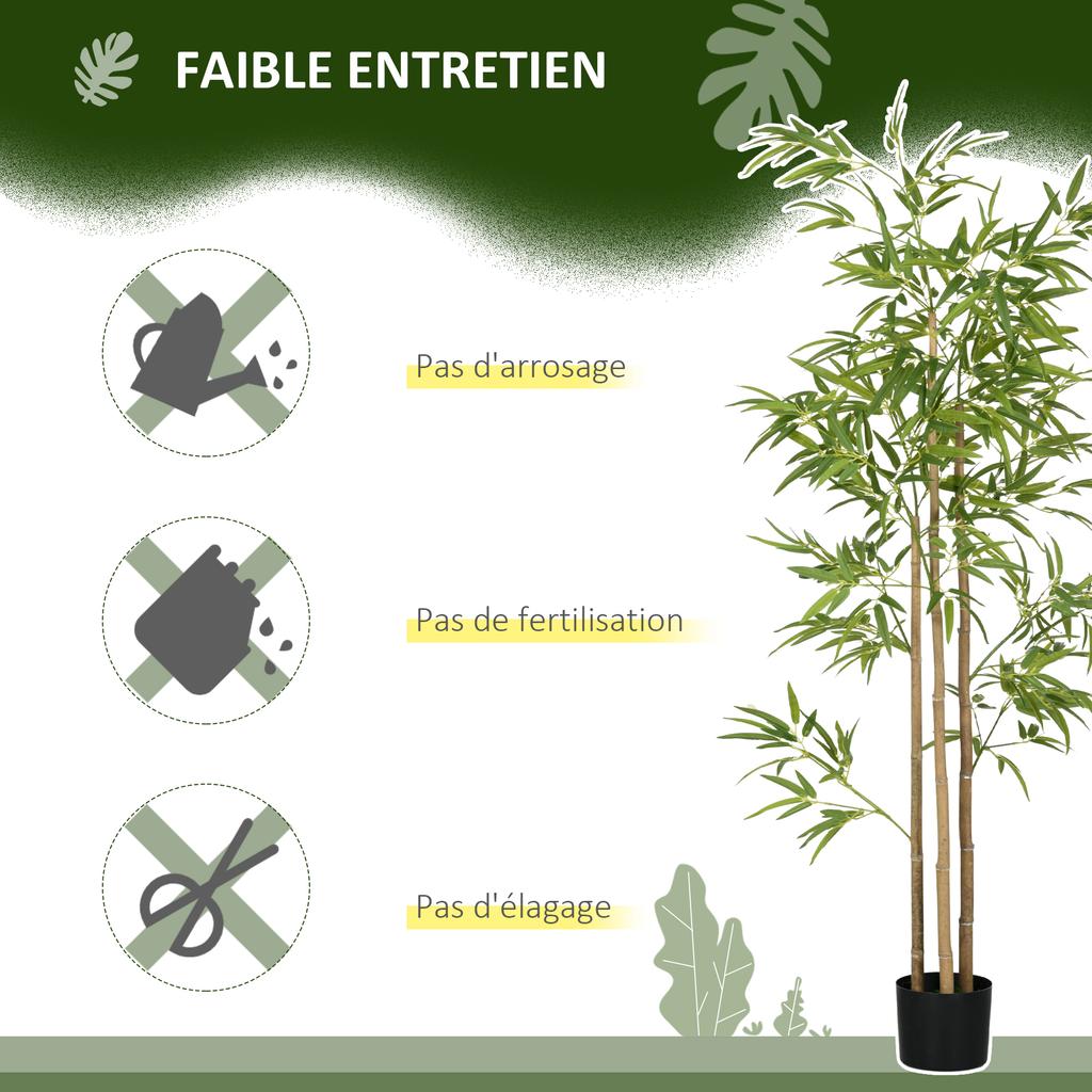 Artificial Plant Bamboo Artificial Tree Height 180 Cm with Pot, Indoor Decoration, Very Realistic