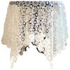 Vivienne (Vivienne) [Tischdecke 90x90cm Weiß] Alle Spitzen-Serie Spitze Bestickter Tischläufer Tischmitte Läufer WK10125N1/WH