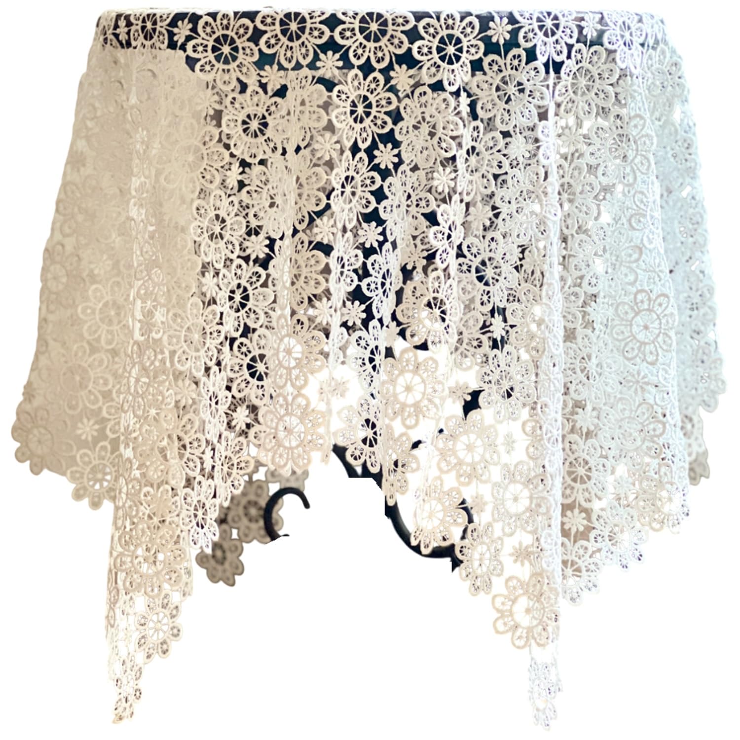 

Вів єн (Вів єн) [Скатертина 90x90см Біла] Серія Всі Мережива Мереживна Вишита Центральна Настільна Доріжка WK10125N1/WH