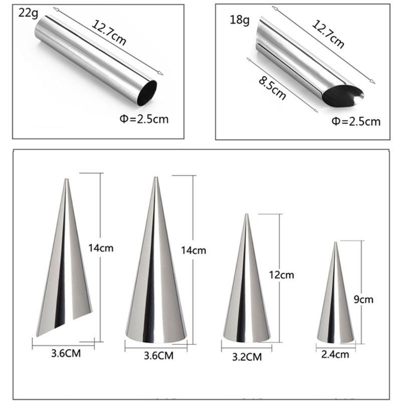 Convenient Croissants Making Mold Essential Cannoli Form Tube Cream Horn Moulds Kitchen Utensils for Cooking Lover