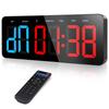 Sports Timer, Large Display, Interval Timer with Remote Control, Clock Function/Beat Function/Stopwatch, USB-C Powered, Wall Mountable, Built-in TABAT