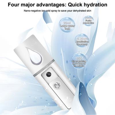 20 ml Gesichtsdampfer Luftbefeuchter Mini Nano Gesichtszerstäuber Vernebler tragbar Feuchtigkeitsspendend Anti-Aging Falten Frauen Schönheit Hautpflege