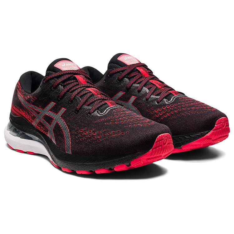 New Asics Gel Kayano 28 4E Wide 'Black Electric Red' 1011B191-002