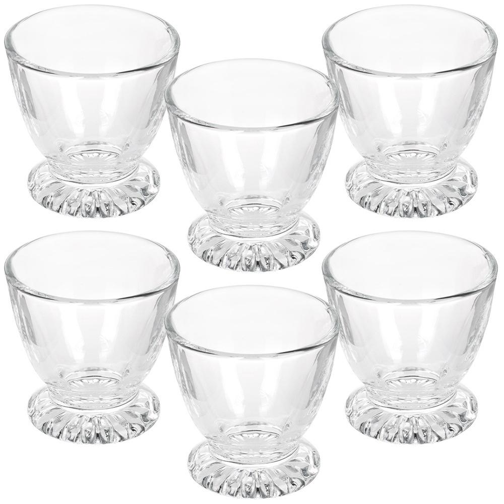 6x Glass Egg Cup Stand for Eggs Serving
