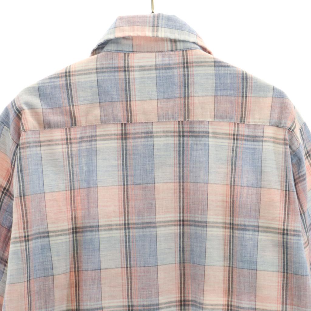 Golden Key 70s Vintage Check Pattern Short Sleeve Shirt M Multi Men's Used