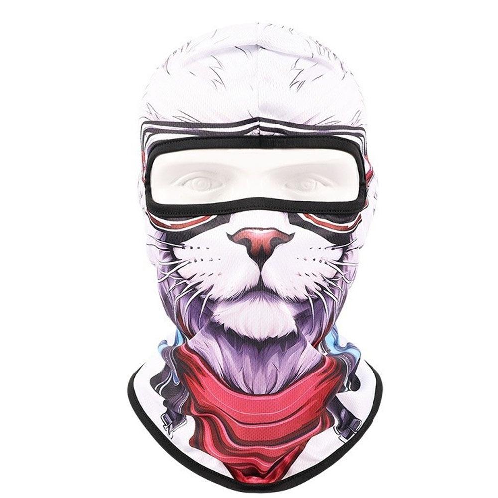 3D Printed Animal Pattern Funny Ski Mask Full Coverage Novelty Headwear  For Men Woman