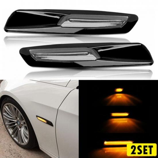 Side LED Indicator Repeater Light Marker Fit BMW 1 3 5 Series E82 E88 E61 US E93