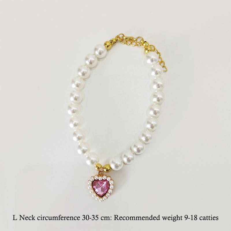 Princess Style Pet Pearl Collar For Dogs Cats - Cute Jewelry Accessory For Puppy Kitten Chihuahua Perfect Wedding Gift