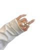 Bague Ouverte Irrégulière en Perle et Diamants Style Européen et Américain pour Femmes – Bijou Tendance Personnalité Froide