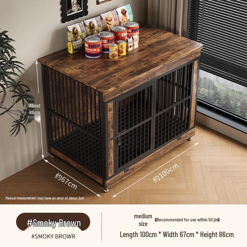 Wooden Dog Crate Villa with Toilet - Stylish Furniture for Small, Medium, Large Dogs