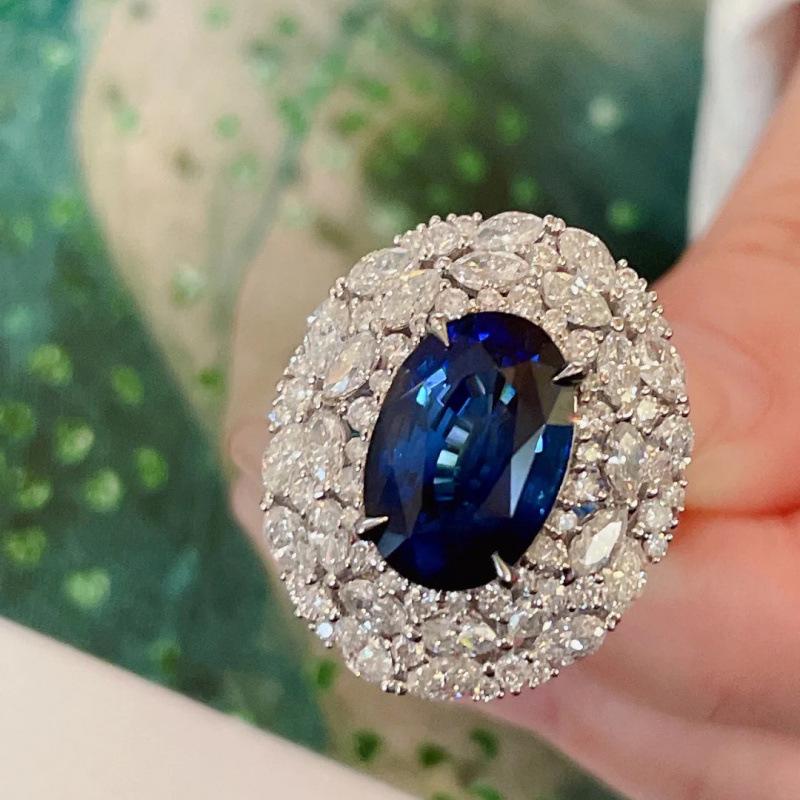 Sapphire Gemstone Adjustable Ring: Cool Style Women's Jewelry
