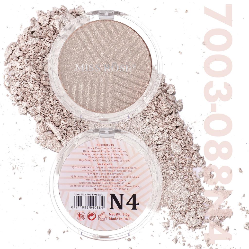 MISS ROSE Round Highlighter Contour Palette Natural Glow Face Makeup
