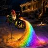Wireless Patio Wall Mount Flying Cauldron Solar Garden Light, Gnome LED Yard Stake Lamp with Auto Eco Friendly Outdoor Decor On/Off Sensor, Waterproof