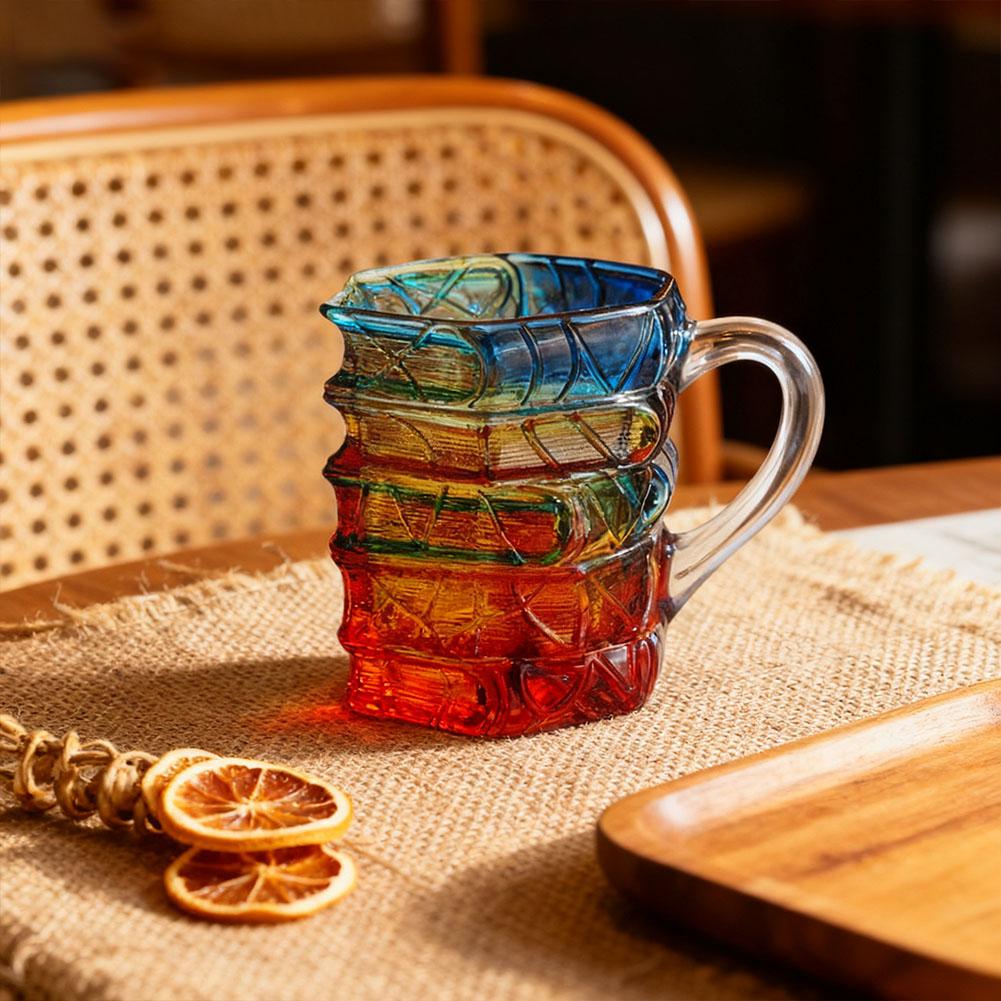 Painted Book Mug Resinz Novelty 3d Painted Books Coffee Mug Unique Colorful Resin Books Stack Coffee Cup Collection Gifts