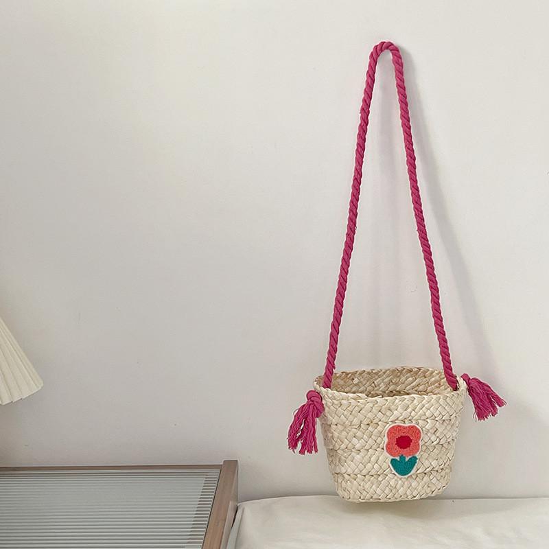 Modern Children's Casual Handbag Handwoven Straw Bag Available In Multiple Colors
