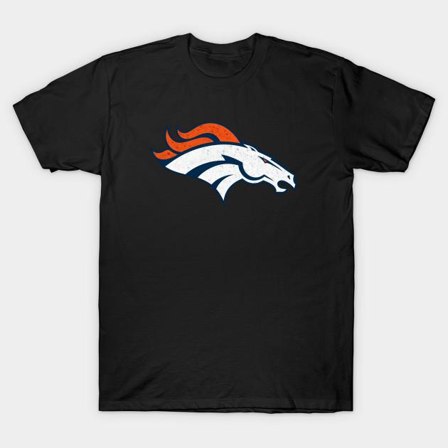 

Men Black Print T-shirt Denver Broncos Logo No-Cut Transfer Paper Print Cotton Tshirt 2XL чорний